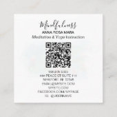 *~* Waterverf AP10 Flower Bird of Paradise QR 21 Vierkante Visitekaartje (Achterkant)