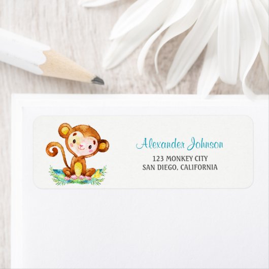 Waterverf apen etiket (Insitu)