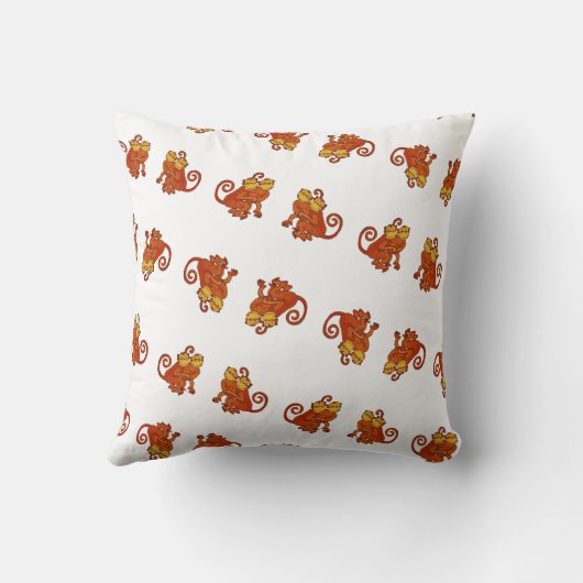 Waterverf apen oerwouden in het wild kussen (Achterkant)