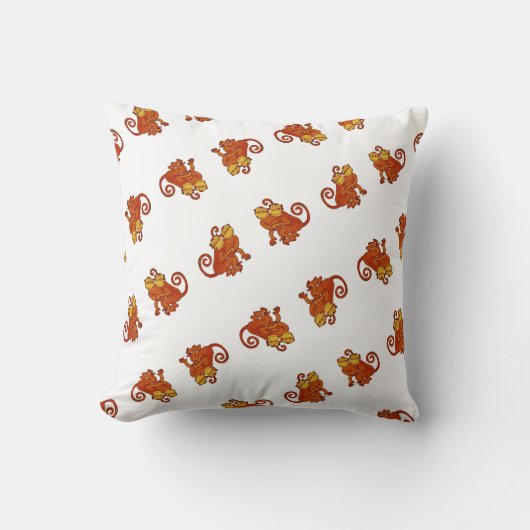 Waterverf apen oerwouden in het wild kussen (Voorkant)