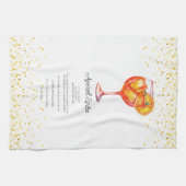 Waterverf Aperol Spritz aangepaste Drink recept Theedoek (Horizontaal)