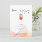 Waterverf Aperol Spritz Bridal Shower Kaart (Staand voorkant)