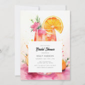 Waterverf Aperol Spritz Bridal Shower Kaart (Voorkant)