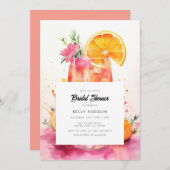 Waterverf Aperol Spritz Bridal Shower Kaart (Voorkant / Achterkant)