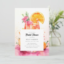 Waterverf Aperol Spritz Bridal Shower