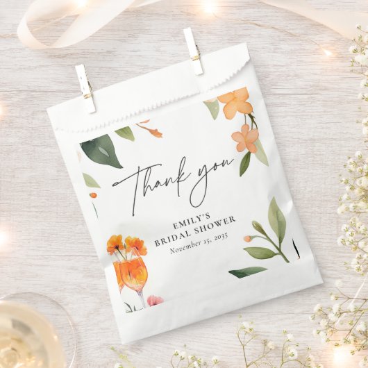 Waterverf Aperol Spritz Bruidsfeest Bedankzakje (Geknipt)