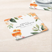 Waterverf Aperol Spritz Bruidsfeest Kartonnen Onderzetters (Schuin)