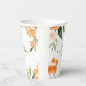 Waterverf Aperol Spritz Bruidsfeest Papieren Bekers (Rechts)