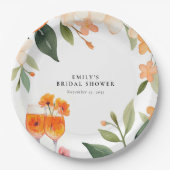 Waterverf Aperol Spritz Bruidsfeest Papieren Bordje (Voorkant)