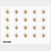 Waterverf Aperol Spritz Bruidsfeest Ronde Sticker (Vel)