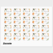 Waterverf Aperol Spritz Bruidsfeest Vierkante Sticker (Vel)