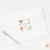 Waterverf Aperol Spritz Bruidsfeest Vierkante Sticker (Envelop)