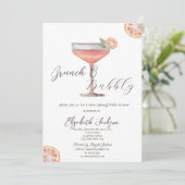 Waterverf Aperol Spritz Brunch & Mousserend drankj Kaart (Staand voorkant)