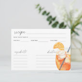 Waterverf aperol spritz cocktail - receptenkaart (Staand voorkant)