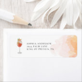 Waterverf Aperol Spritz Oranje cocktail Etiket (Insitu)