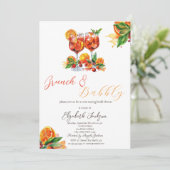 Waterverf Aperol Spritz Sinaasappel Brunch & Bubbl Kaart (Staand voorkant)