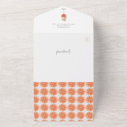 Waterverf Aperol Spritz Thats Amore Vrijgezellenfe All In One Uitnodiging (Buitenkant)