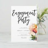 Waterverf Aperol Spritz Verlovingsfeest Kaart (Staand voorkant)