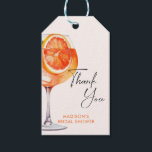 Waterverf Aperol Spritz Vrijgezellenfeest Cadeaulabel<br><div class="desc">Vrijgezellenfeest elegante kalligrafie Aperol Spritz thema dank u cadeau label.</div>