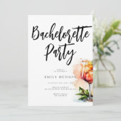 Waterverf Aperol Spritz vrijgezellenfeest Kaart (Staand voorkant)