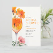 Waterverf Aperol Spritz Vrijgezellenfeest Kaart (Staand voorkant)