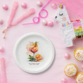 Waterverf Aperol Spritz Vrijgezellenfeest Papieren Bordje (Feest)