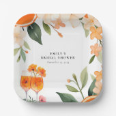 Waterverf Aperol Spritz Vrijgezellenfeest Papieren Bordje (Voorkant)