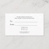 Waterverf appel met cadeaubon visitekaartje (Achterkant)