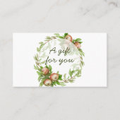 Waterverf appel met cadeaubon visitekaartje (Voorkant)