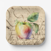 waterverf appel papieren bordje (Voorkant)