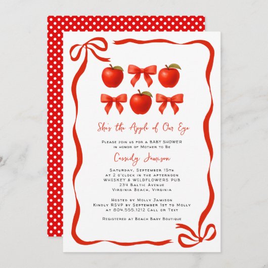 Waterverf Appel van onze Eye Herfst Baby shower Kaart (Voorkant / Achterkant)