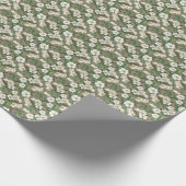 Waterverf appelbloemen:  patroon. cadeaupapier (Hoek)