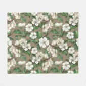 Waterverf appelbloemen:  patroon. fleece deken (Voorkant (Horizontaal))