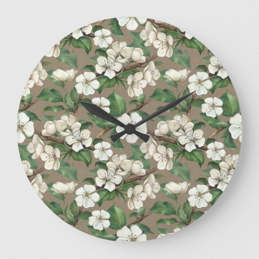 Waterverf appelbloemen: patroon. grote klok (Voorkant)