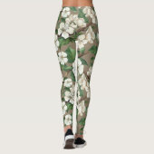 Waterverf appelbloemen:  patroon. leggings (Achterkant)