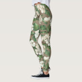 Waterverf appelbloemen:  patroon. leggings (Links)