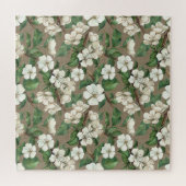 Waterverf appelbloemen:  patroon. legpuzzel (Horizontaal)