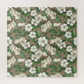 Waterverf appelbloemen:  patroon. legpuzzel (Verticaal)