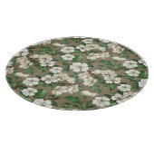 Waterverf appelbloemen:  patroon. snijplank (Hoek)