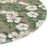 Waterverf appelbloemen:  patroon. snijplank (Hoek)