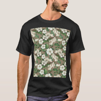 Waterverf appelbloemen:  patroon. t-shirt