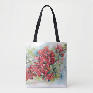 Waterverf appelbloemen wigdin tote bag