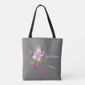 Waterverf Appelbloesem Botanisch Tote Bag (Achterkant)