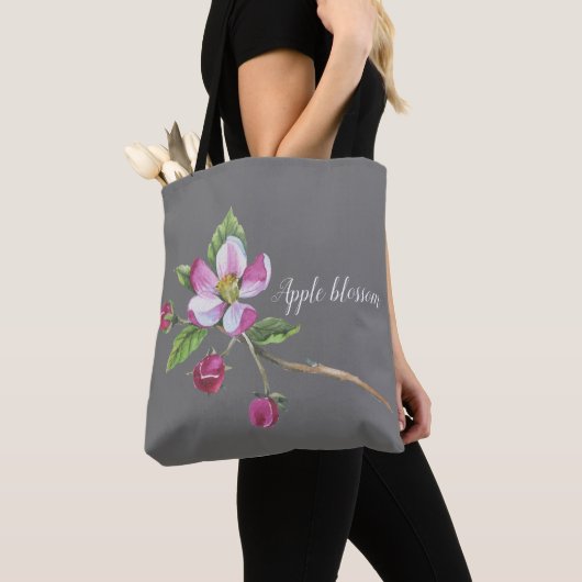 Waterverf Appelbloesem Botanisch Tote Bag (Dichtbij)