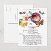 Waterverf appelcider-recept | Vakantiekaart Briefkaart (Voorkant / Achterkant)