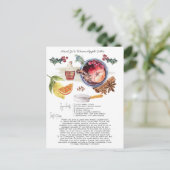 Waterverf appelcider-recept | Vakantiekaart Briefkaart (Staand voorkant)