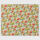 Waterverf appelen en peren cadeaupapier (Vlak)