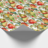 Waterverf appelen en peren cadeaupapier (Hoek)