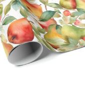 Waterverf appelen en peren cadeaupapier (Rol Hoek)