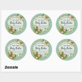 Waterverf appelkrans body boter body scrub ronde sticker (Vel)